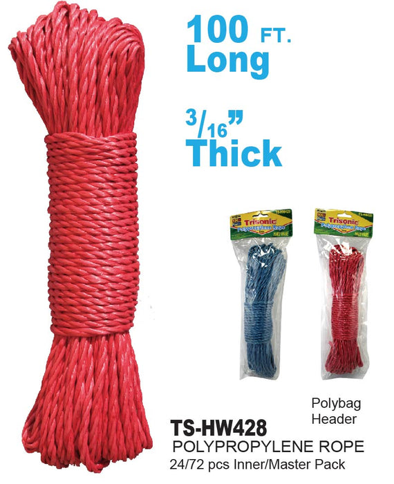 TS-HW428 - Polypropylene Rope (100 ft.)