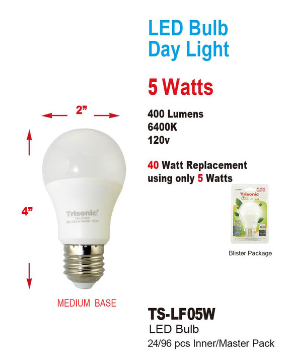TS-LF05W - High Quality LED Bulb (5 Watts)