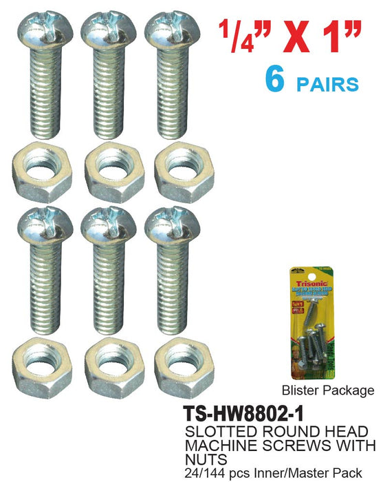 TS-HW8802-1 - Round Machine Screws (1")